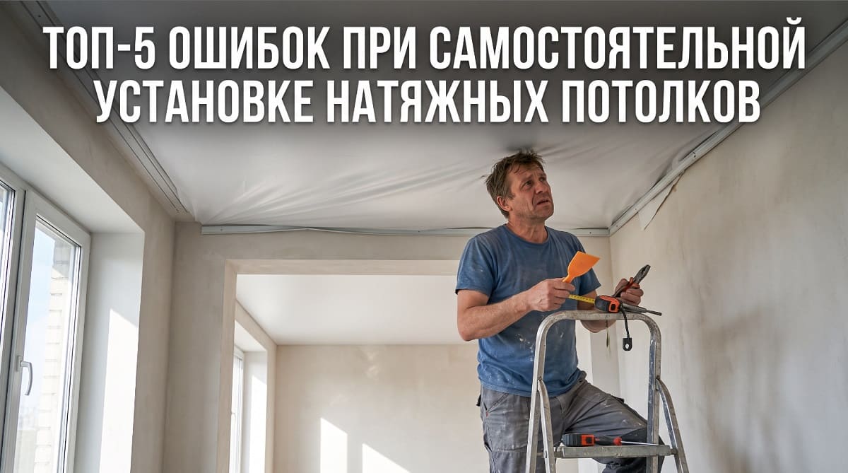Установка натяжных потолков: топ-5 критических ошибок при самостоятельном монтаже
